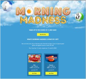 Bingo games at Rich Casino- Morning Madness
