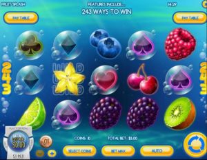 Fruit splash slot