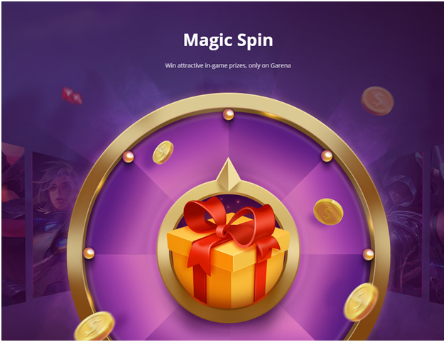 Garena mobile app rewards and magic spin