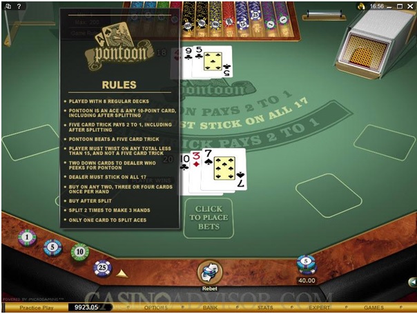 How to play Microgaming Pontoon Gold