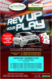 Rev up your play at casino Filippino