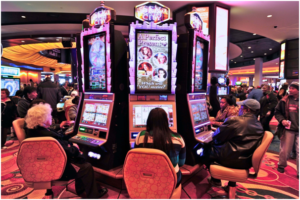 Slot machines at land casinos