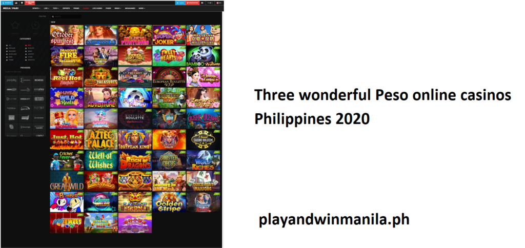 Three wonderful Peso online casinos Philippines 2020