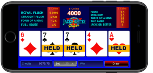 Video poker games on mobile