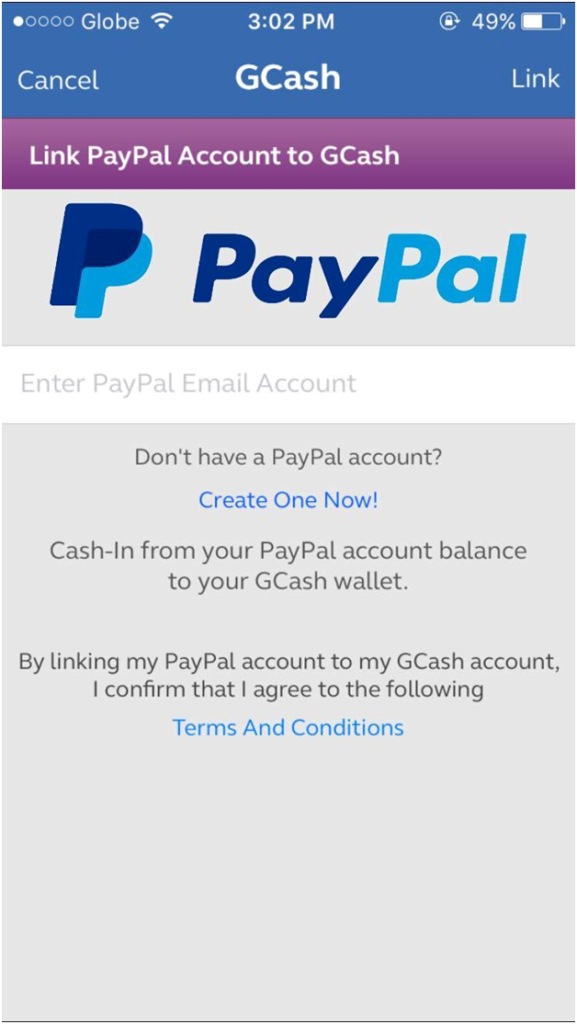 How to link PayPal for GCash transactions?
